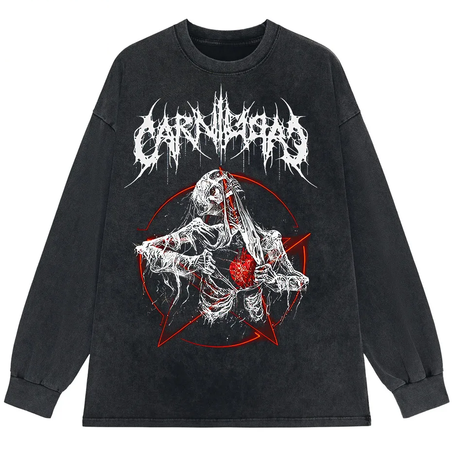 Gothic Demon Anime Print T-Shirt Y2K Harajuku Streetwear