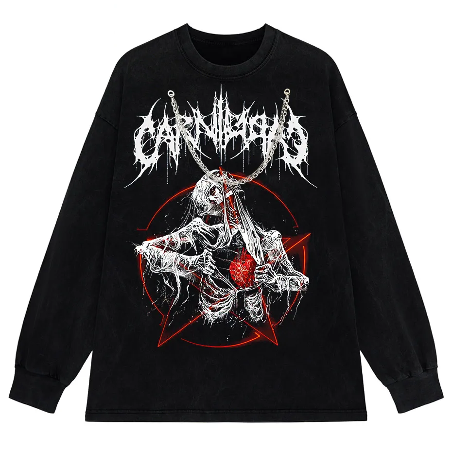 Gothic Demon Anime Print T-Shirt Y2K Harajuku Streetwear