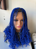 Belinda lace - Perruque Full  Lace wig tressée bleue