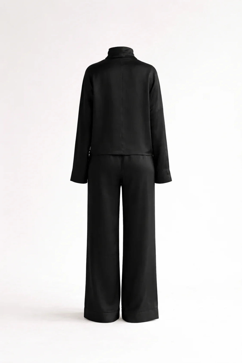 Silk/Linen Clothing Set - Black