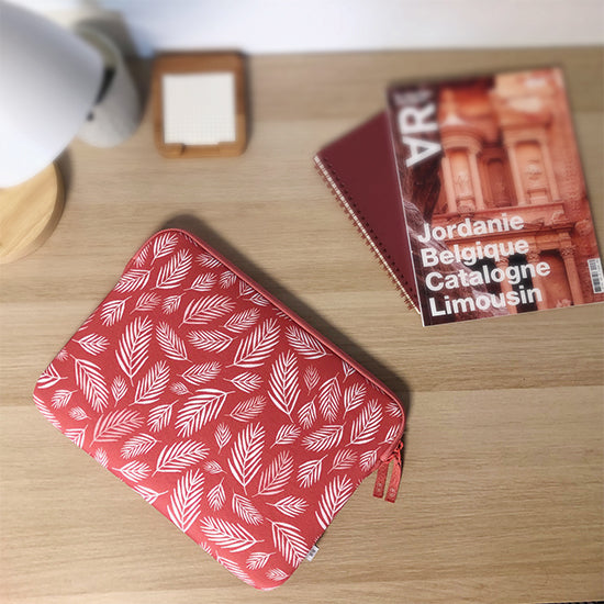 Housse MacBook Pro/Air 13 Basics ²Life Botanic Rouge