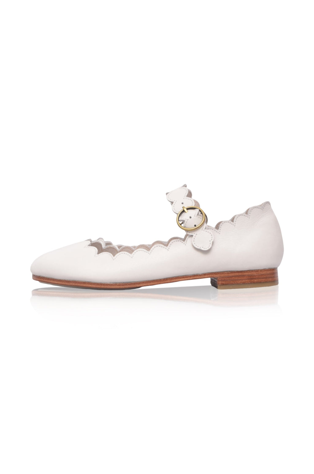 Mia Rosa Scalloped Mary Jane Flats