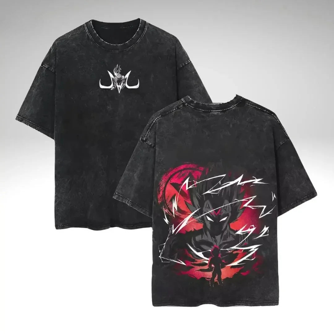 Anime Graphic Washed Oversized T-Shirt Cotton Streetwear Tee