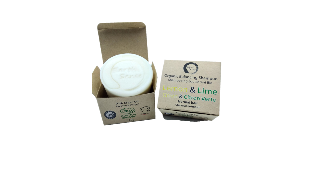 Organic Certified Balancing Solid Shampoo - Lemon & Lime - Normal & all Hair Types 60g