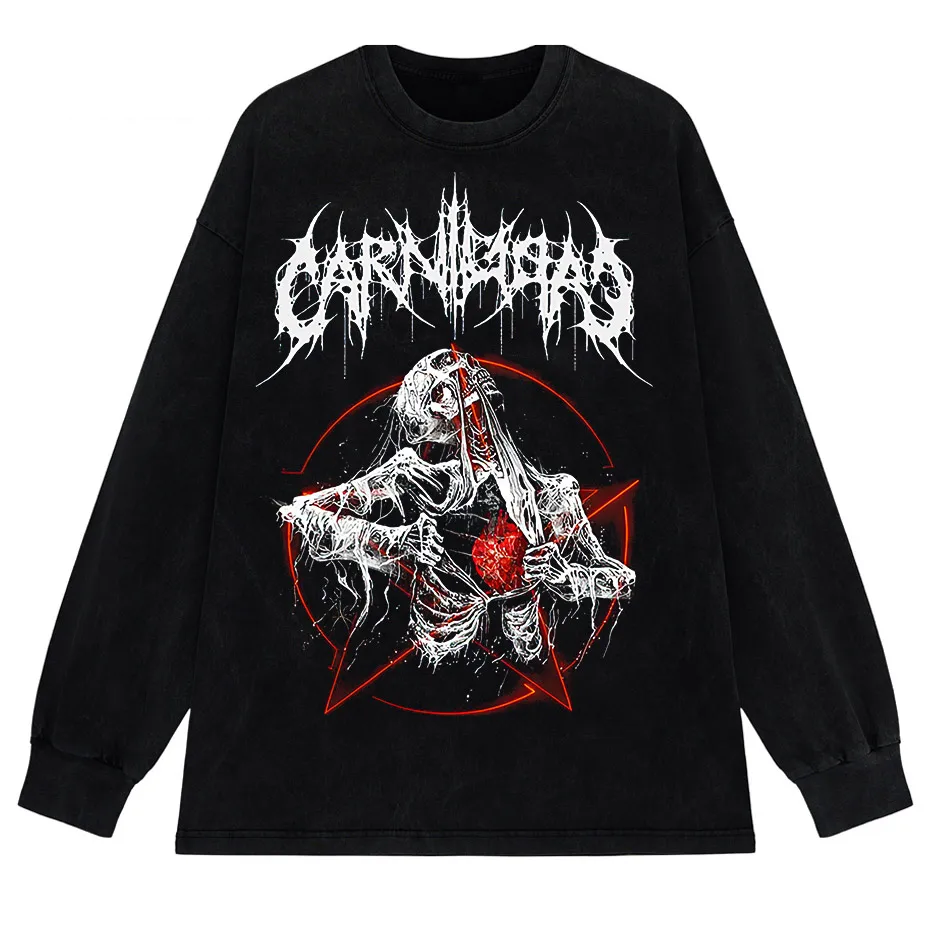 Gothic Demon Anime Print T-Shirt Y2K Harajuku Streetwear