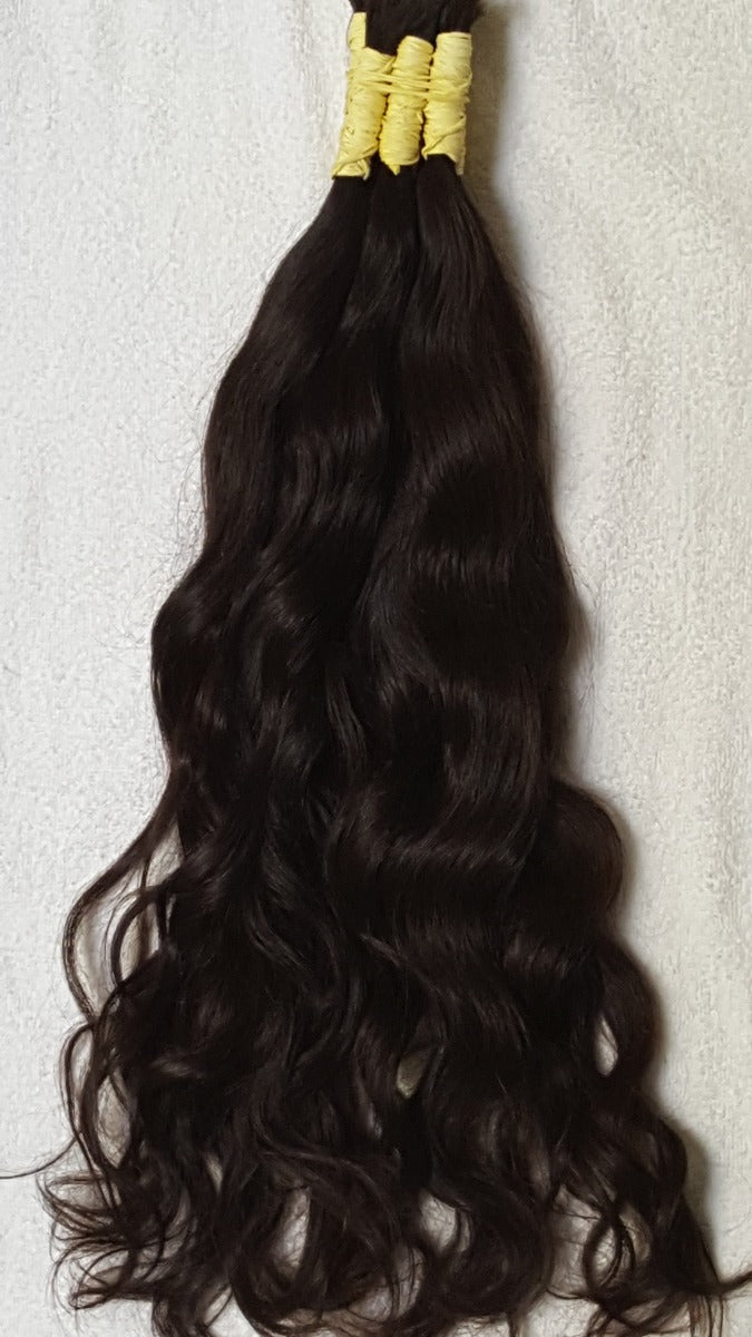 Mèches pour extension au fil cheveux Brésiliens raw vierges - ondulés