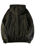 Retro Washed Zip-Up Streetwear Hoodie