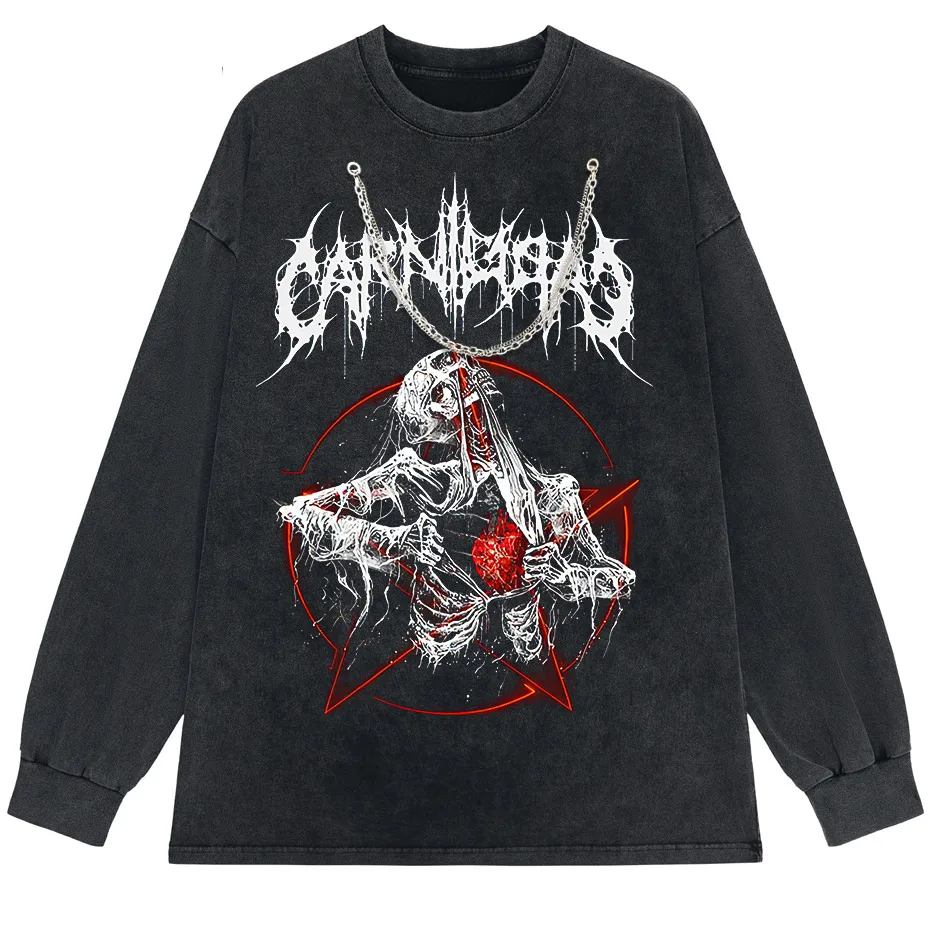 Gothic Demon Anime Print T-Shirt Y2K Harajuku Streetwear