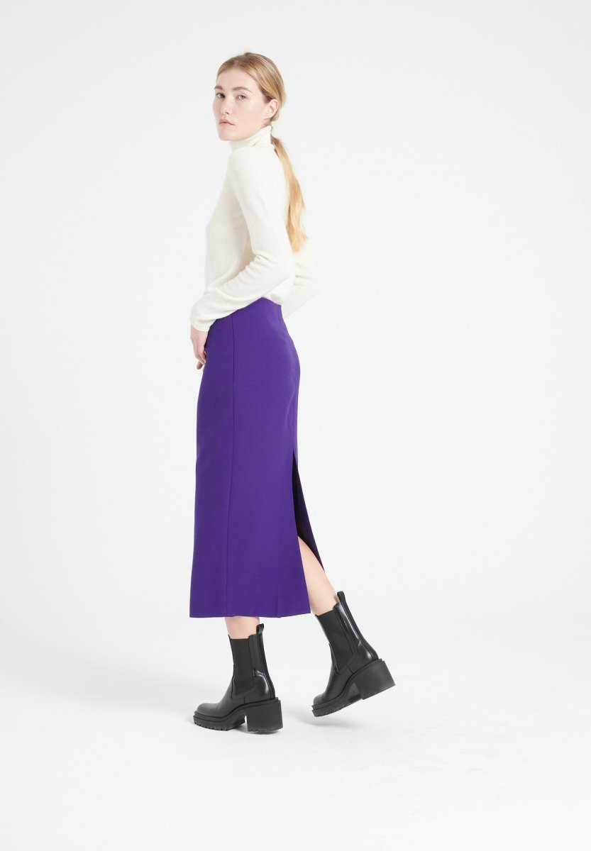 Pull col roulé femme en cachemire blanc écru - LILLY 3