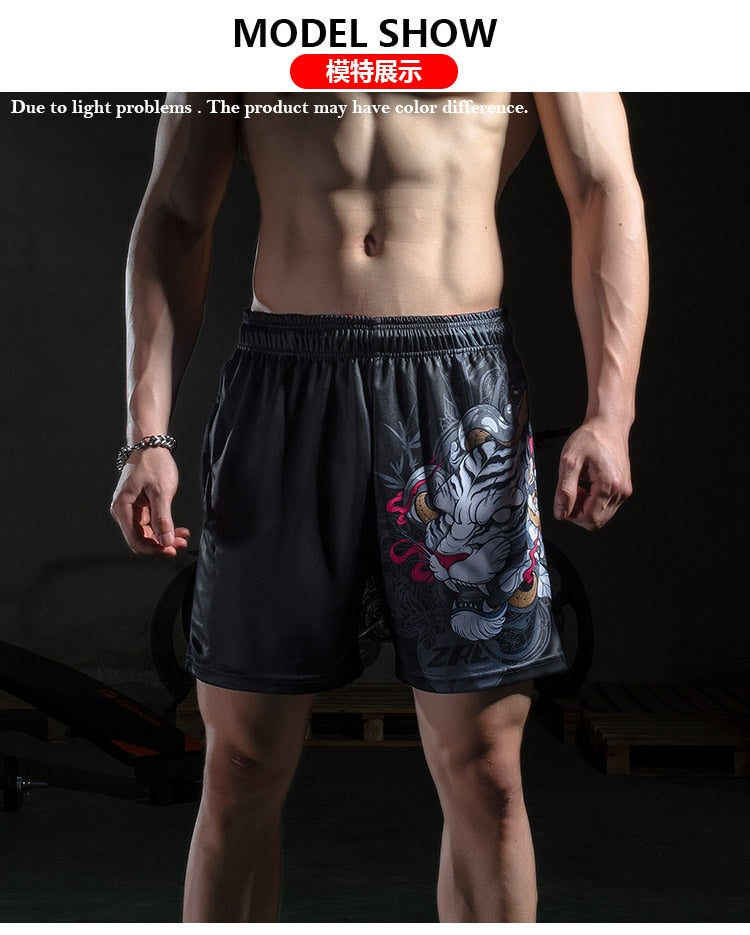 Men Fashion Summer Beach Causal Fitness 3d Print Shorts Brand Clothing Loose Fashion Mens Pattern Funny Trousers