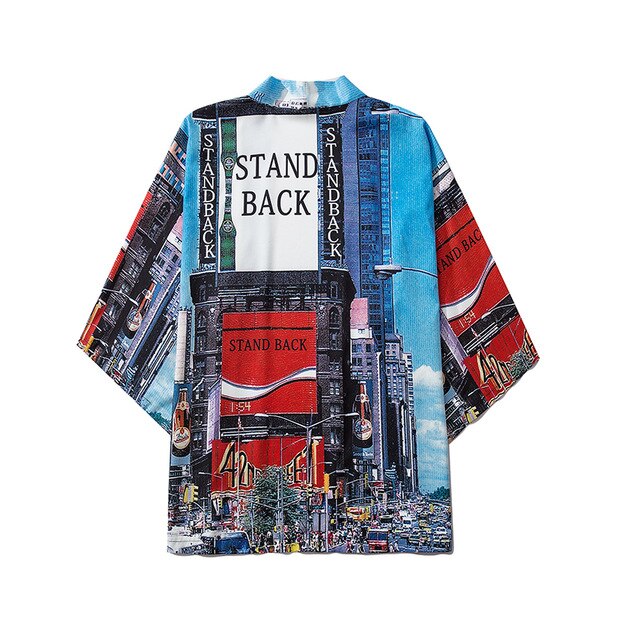 Men Women Chinese Style Anime Panda Samurai Kimono Streetwear Cardigan Japanese Robe Female Clothing