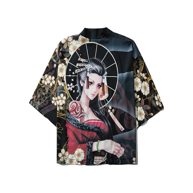 Women Print Clothes Traditional Kimonos Blusas Fashion Men Japanese Asian Style Beach Yukata Clothing