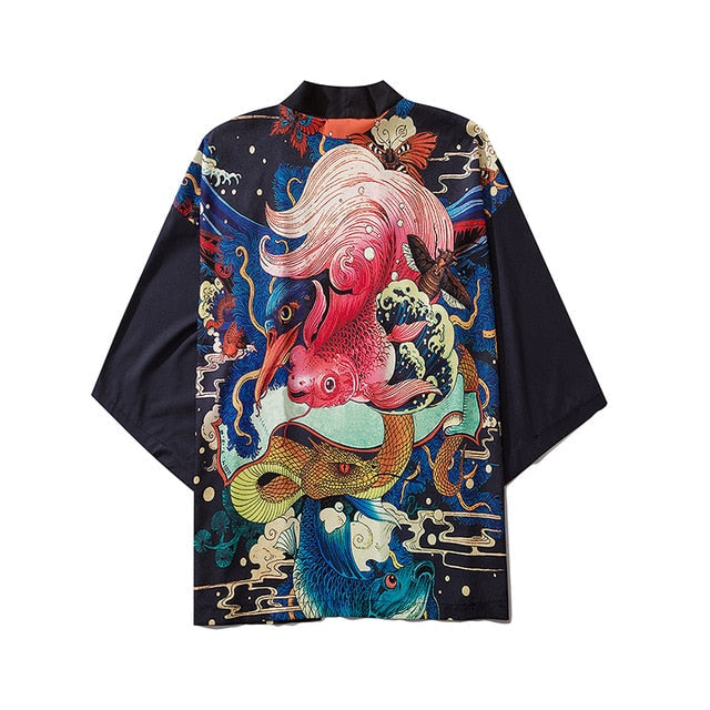 Women Print Clothes Traditional Kimonos Blusas Fashion Men Japanese Asian Style Beach Yukata Clothing