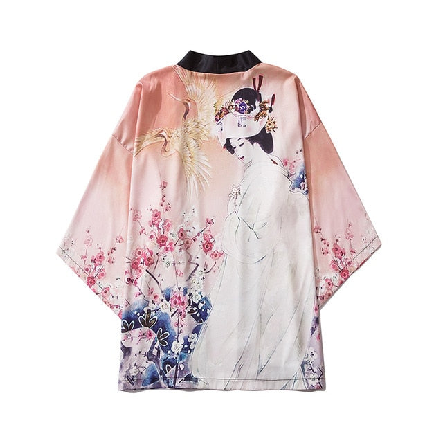 Women Print Clothes Traditional Kimonos Blusas Fashion Men Japanese Asian Style Beach Yukata Clothing