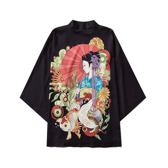 Women Print Clothes Traditional Kimonos Blusas Fashion Men Japanese Asian Style Beach Yukata Clothing