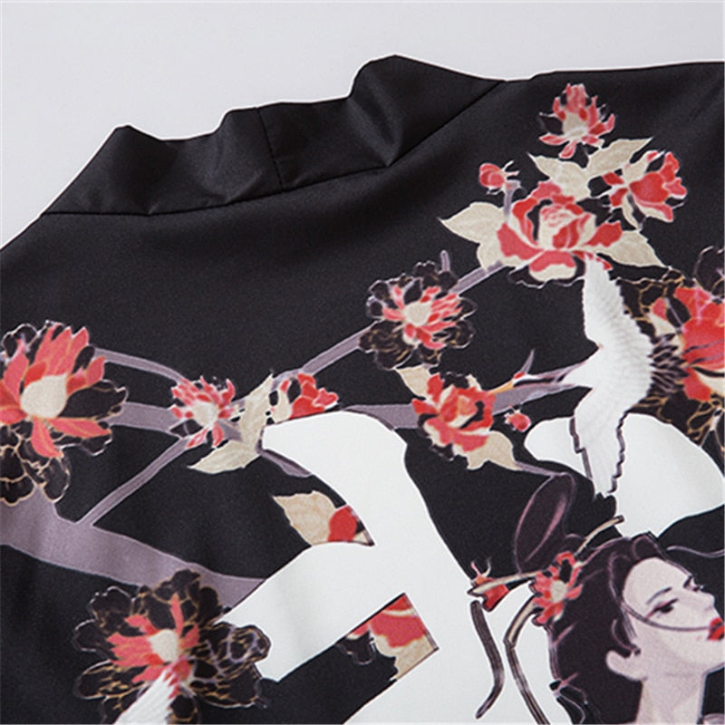 Anime Beauty Devil Kimono Streetwear Style Men Women Cardigan Japanese Robe Female Traditional Clothing