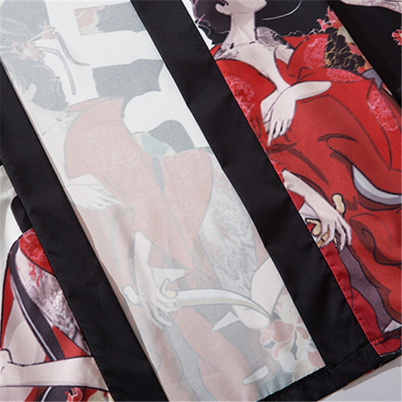 Anime Beauty Devil Kimono Streetwear Style Men Women Cardigan Japanese Robe Female Traditional Clothing