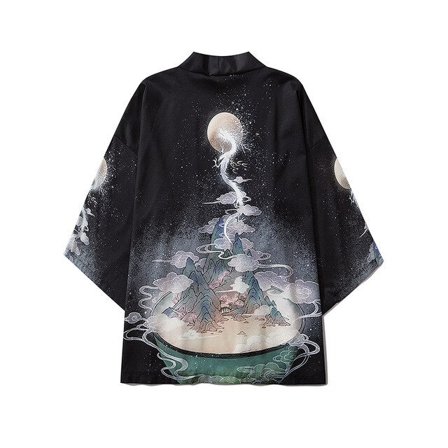 Anime Beauty Devil Kimono Streetwear Style Men Women Cardigan Japanese Robe Female Traditional Clothing