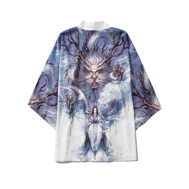 Anime Beauty Devil Kimono Streetwear Style Men Women Cardigan Japanese Robe Female Traditional Clothing