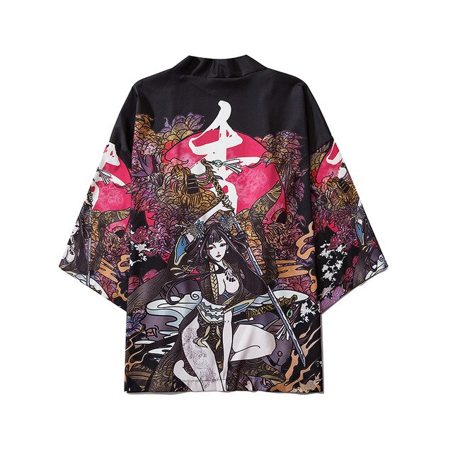 Anime Beauty Devil Kimono Streetwear Style Men Women Cardigan Japanese Robe Female Traditional Clothing