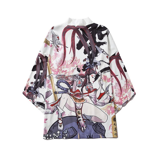 Anime Beauty Devil Kimono Streetwear Style Men Women Cardigan Japanese Robe Female Traditional Clothing