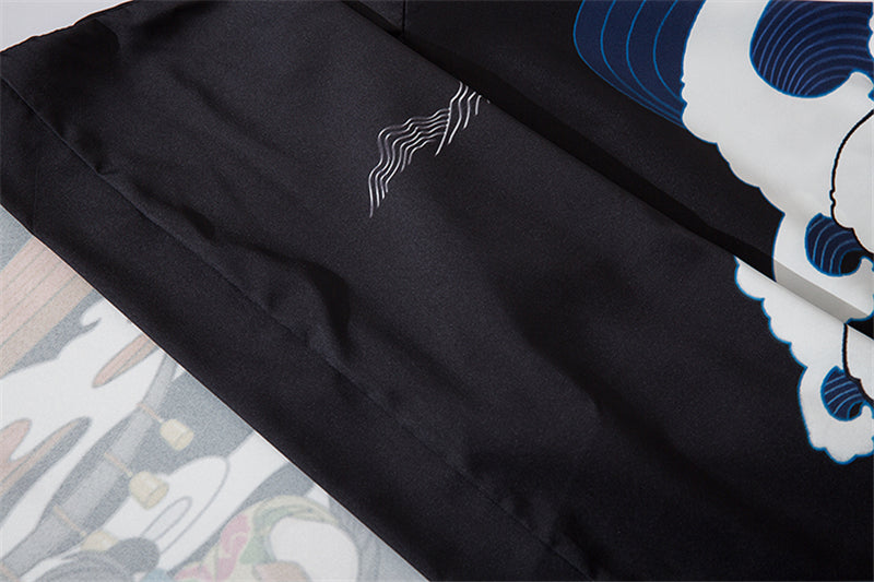 Men Women Chinese Style Anime Panda Samurai Kimono Streetwear Cardigan Japanese Robe Female Clothing