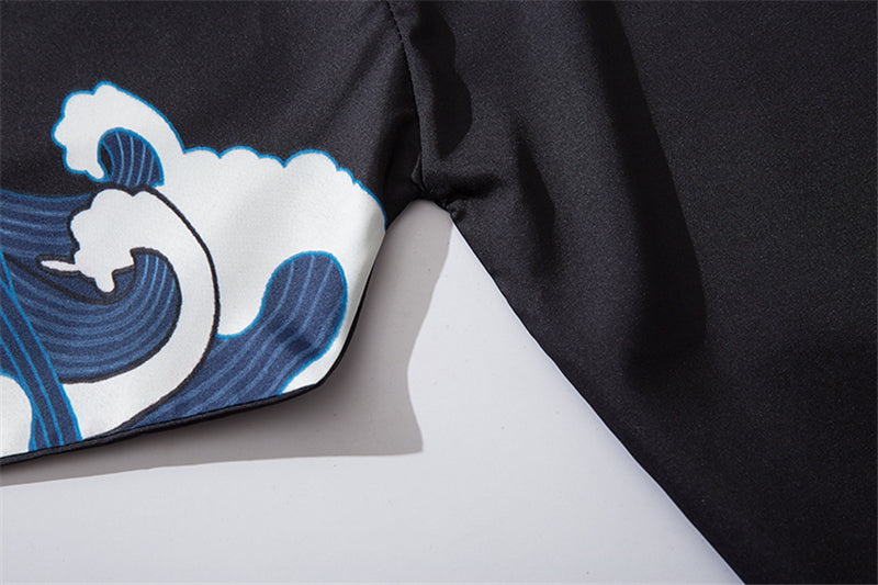 Men Women Chinese Style Anime Panda Samurai Kimono Streetwear Cardigan Japanese Robe Female Clothing